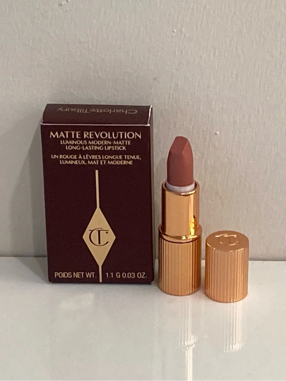 5/$25 Charlotte Tilbury Matte Revolution Pillow Talk Long Lasting Mini Lipstick